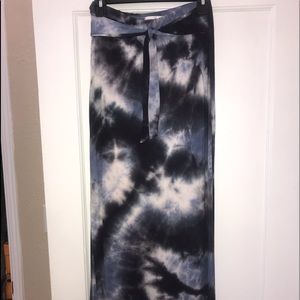 Blue Tie-dye Maxi Skirt